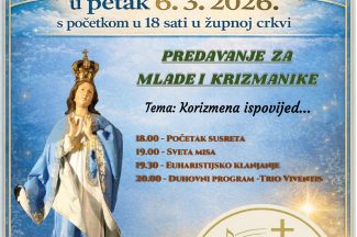 Thumbnail for the post titled: Predavanje za mlade i krizmanike